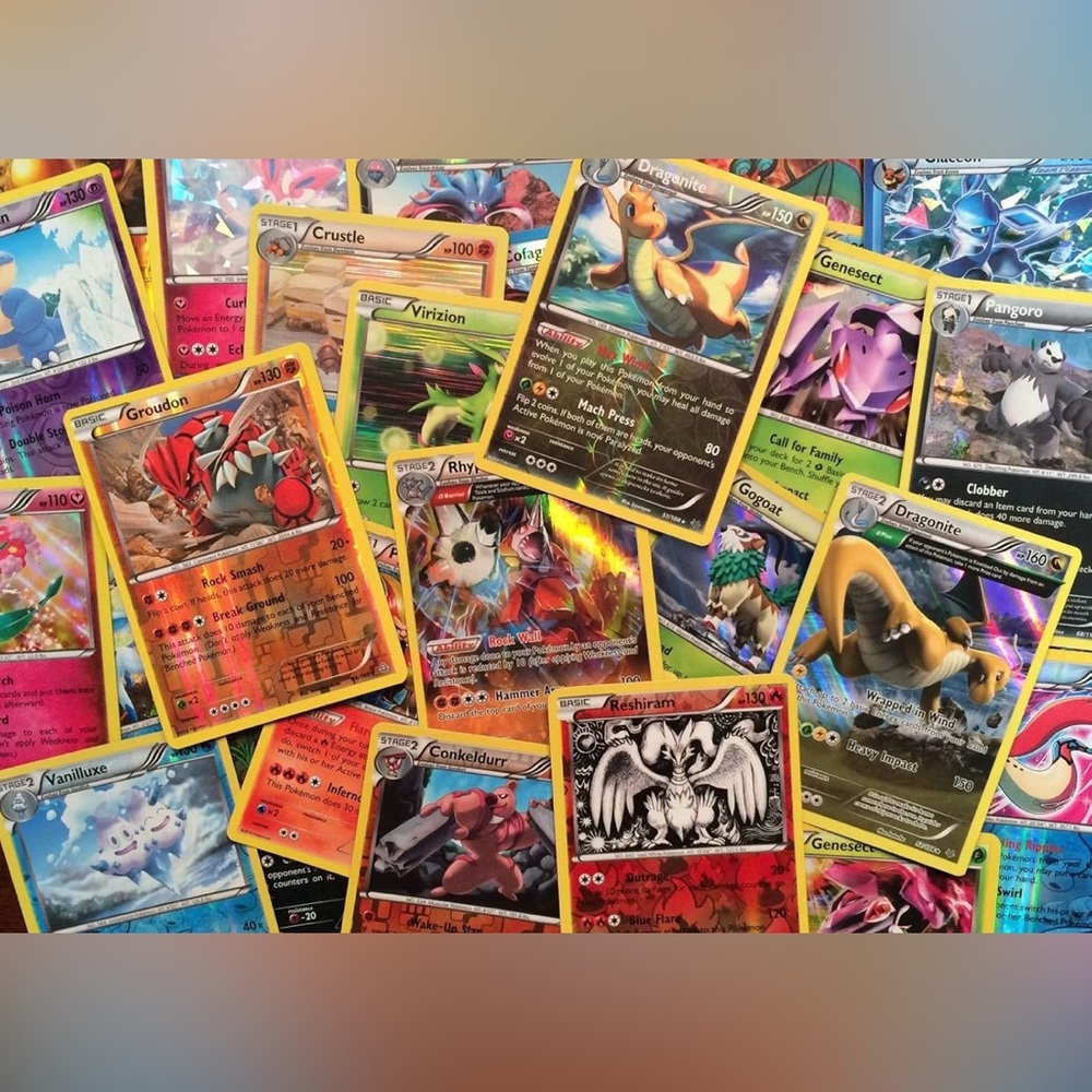 50+ Official Pokemon Cards Collection with 5 Foils in Any Combination and BINDER